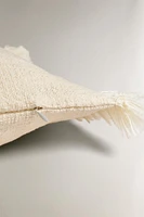 FRINGED THROW PILLOW COVER