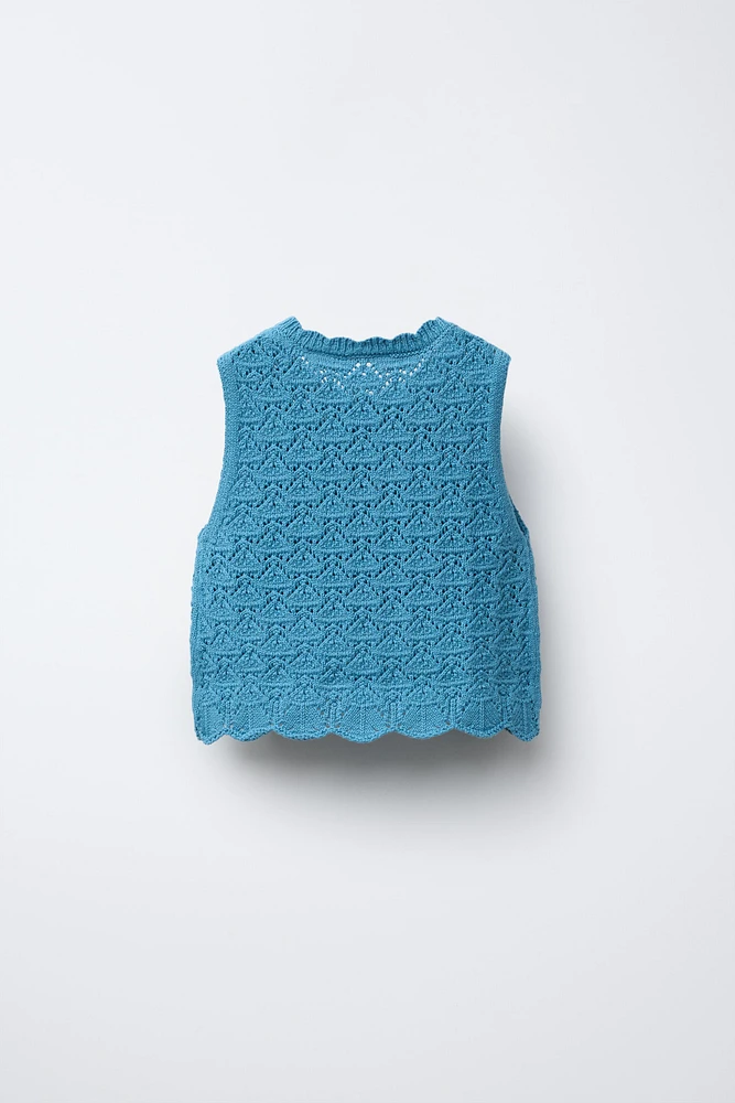 OPENWORK KNIT TOP