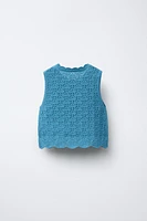 OPENWORK KNIT TOP