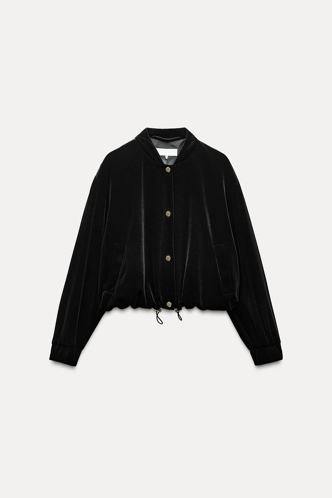 VELVET BOMBER JACKET