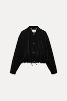 VELVET BOMBER JACKET