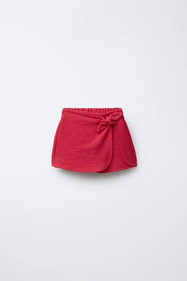 TEXTURED TIE SKORT