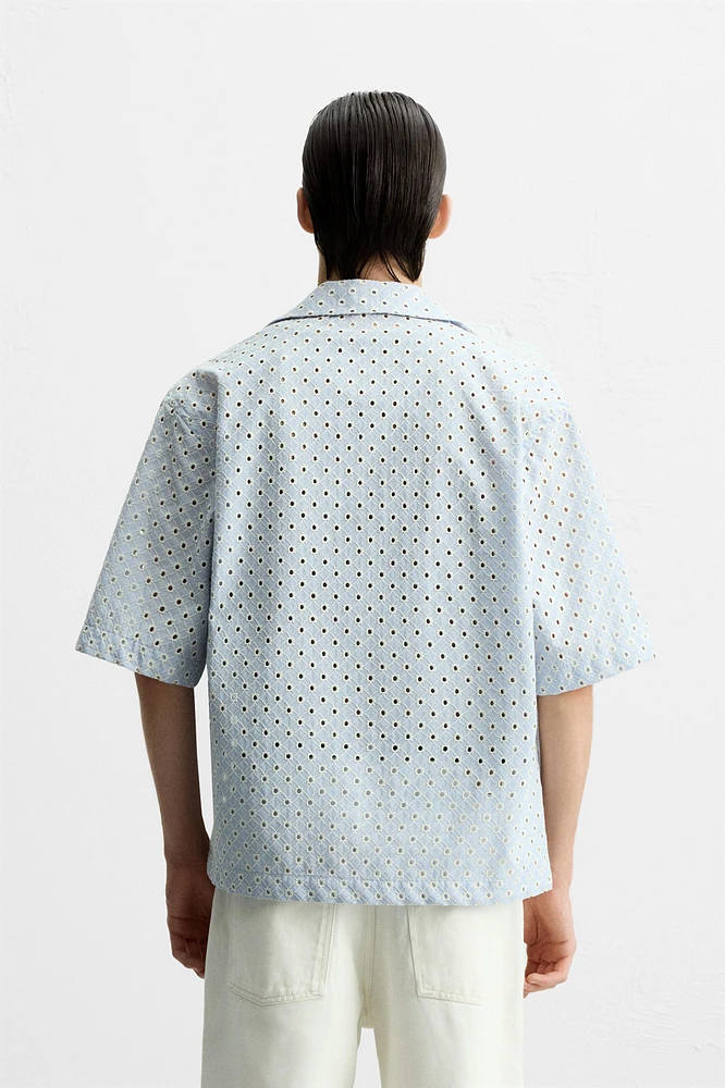 CHEMISE BRODÉE AJOURÉE