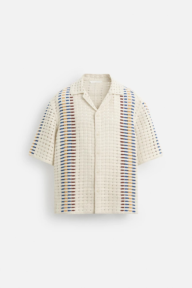 CHEMISE CROCHET RAYURES