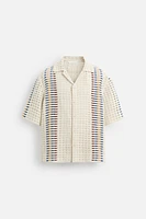 CHEMISE CROCHET RAYURES