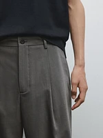 Pantalon relaxed fit à pinces