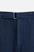PANTALON 100 % LIN CEINTURE
