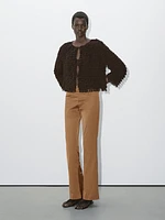 Knit cardigan with fringing - Studio