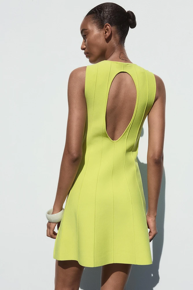 OPEN BACK KNIT DRESS