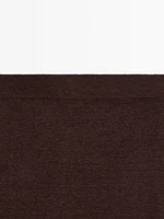 100% linen long flounce skirt