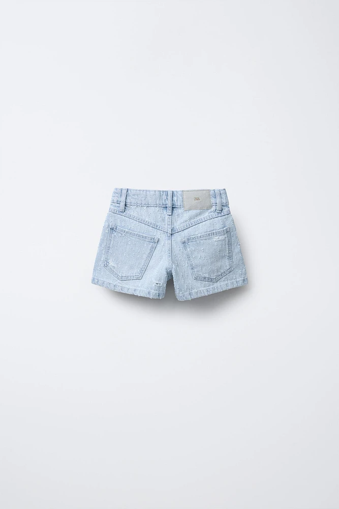 RIPPED DENIM SHORTS