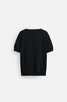 POLO EN MAILLE CONTRASTÉE