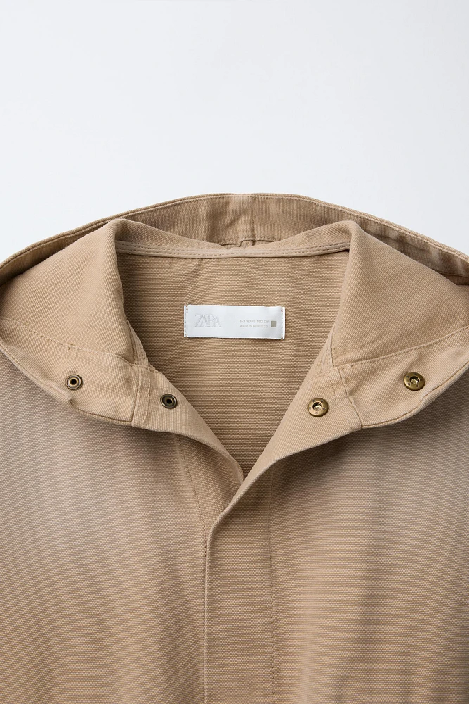 CANVAS HOODED JACKET