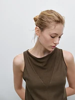 Fine knit cotton halter top