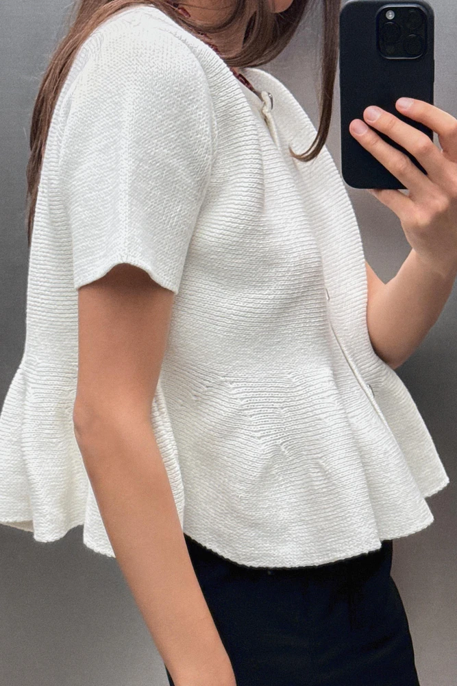 PEPLUM KNIT JACKET