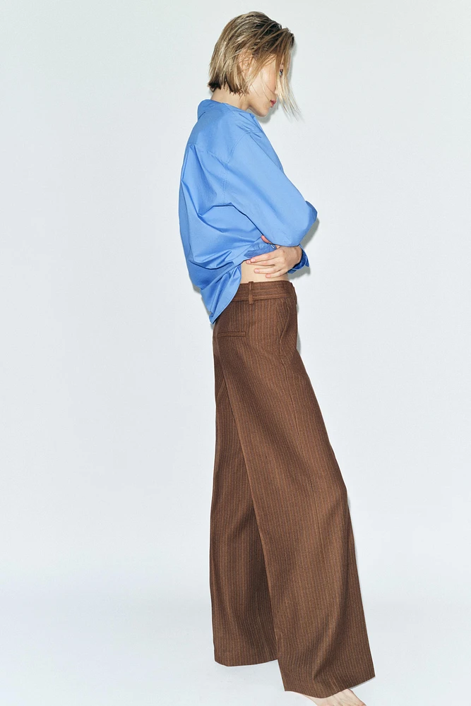 ZW COLLECTION MANTECO WOOL WIDE-LEG PANTS