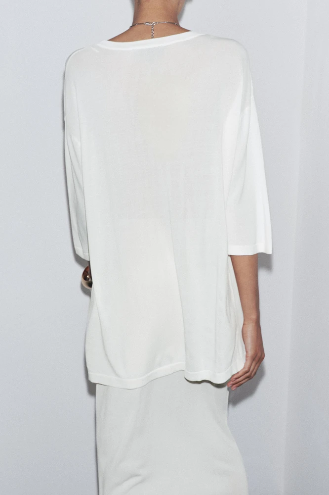 TOP OVERSIZE EN MAILLE