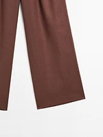 Pantalon large fluide 100 % lin