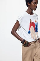 T-SHIRT WITH GIRL PRINT