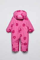 WATER REPELLENT AND WINDPROOF FLORAL HOODED SNOW SUIT SKI COLLECTION