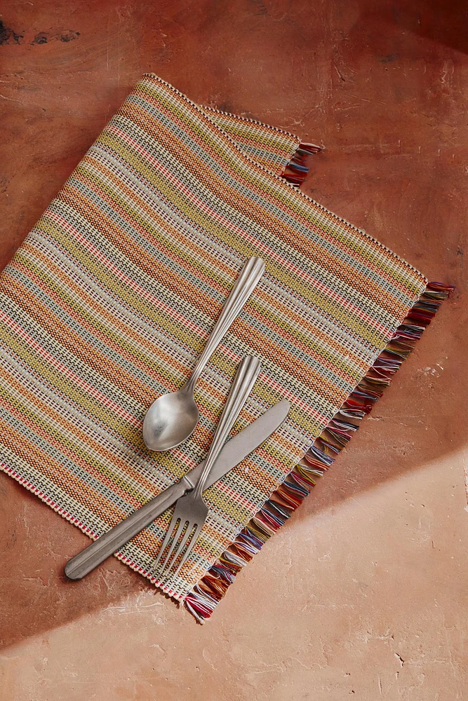 SET OF STRIPED COTTON PLACEMATS (SET OF 2)