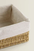RECTANGULAR FABRIC INTERIOR BASKET