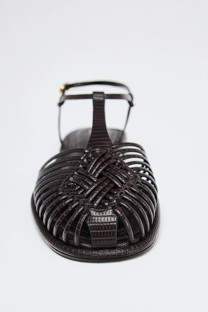 WOVEN CAGE SANDALS