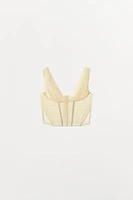 COMBINATION SATIN EFFECT CORSET TOP
