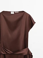 Robe satinée avec ceinture - Limited Edition