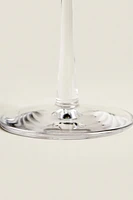 CONICAL CRYSTALLINE FLUTE GLASS