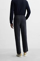 TEXTURED RELAXED FIT PANTS