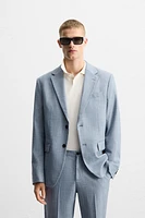 TEXTURED SUIT BLAZER
