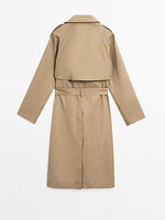 100% cotton water-repellent trench coat