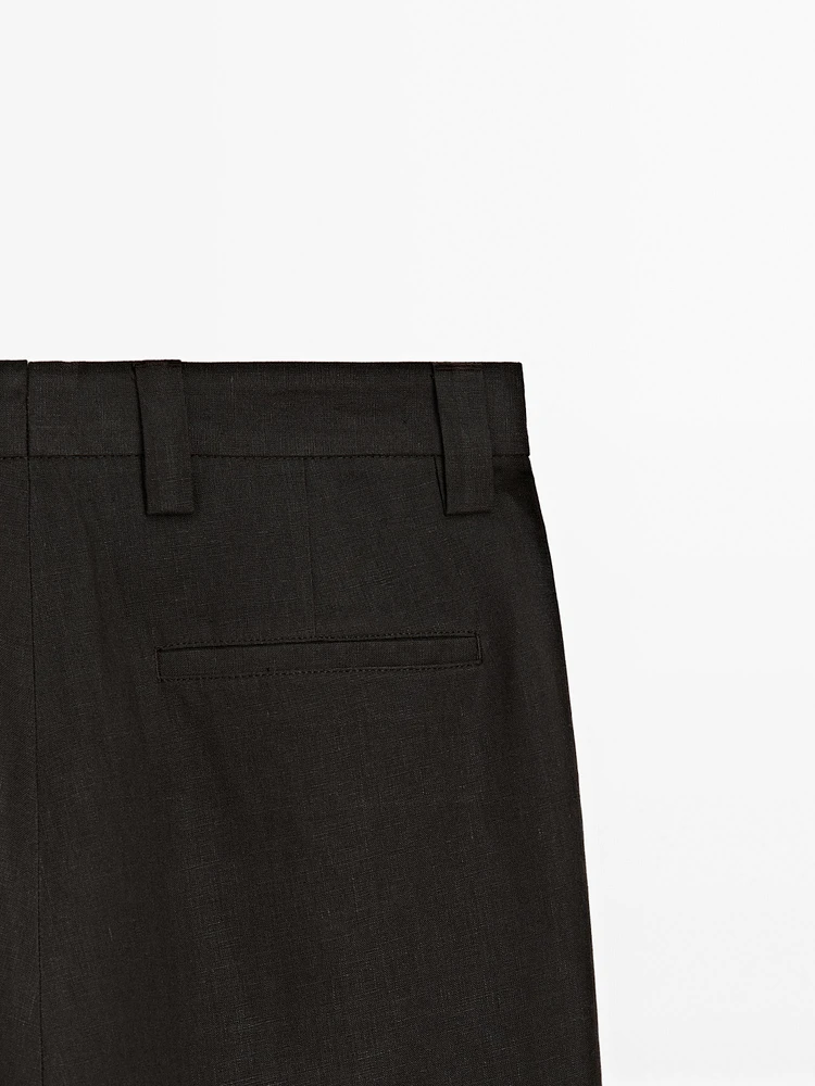 Pantalon à pince en serge 100 % lin - Limited Edition