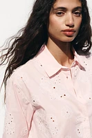 CHEMISE BRODERIES EFFET GOMME