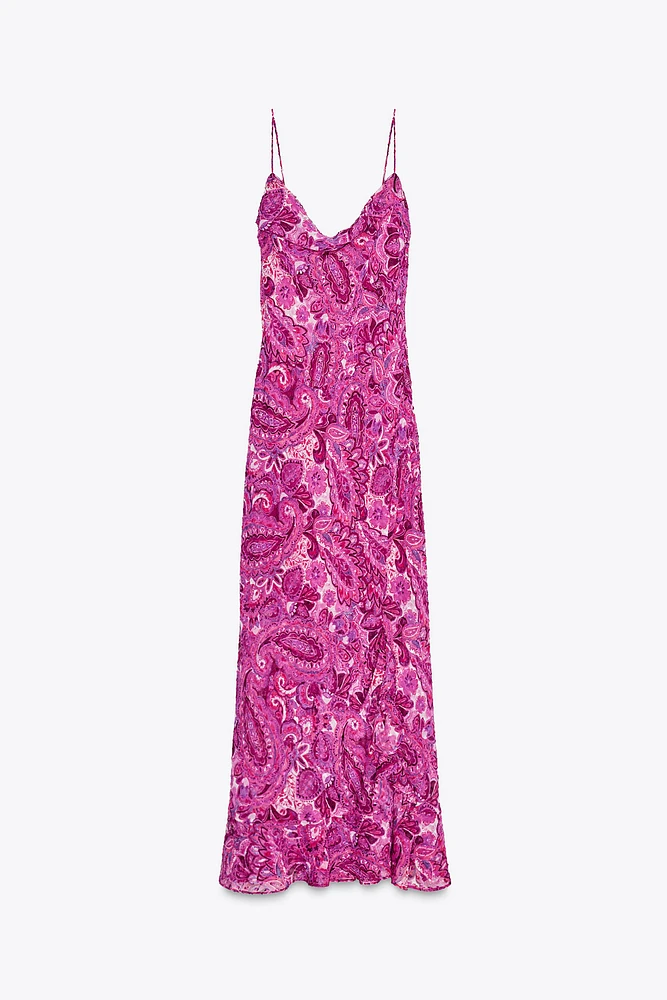 PRINTED MIDI DRESS