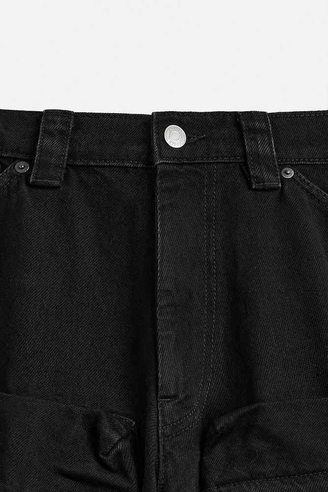 PANTALON DENIM CARGO POCHES