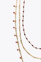 3-PACK OF ZEBRA BEAD NECKLACES