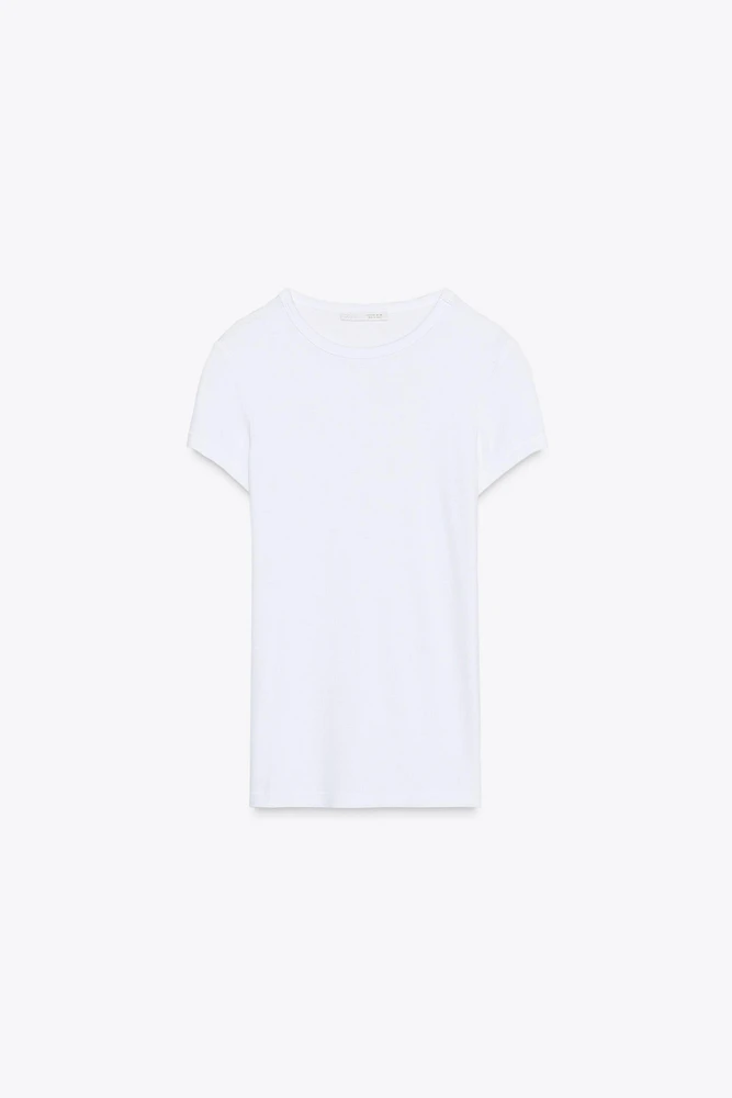 SHORT SLEEVE VISCOSE T-SHIRT