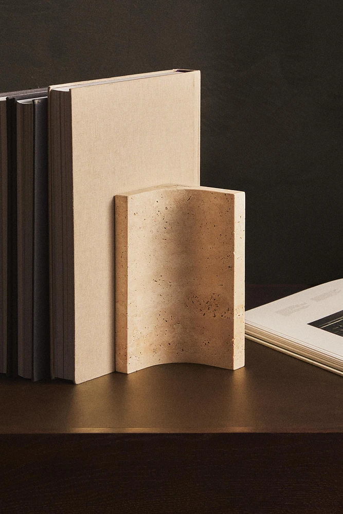 TRAVERTINE STONE BOOKEND