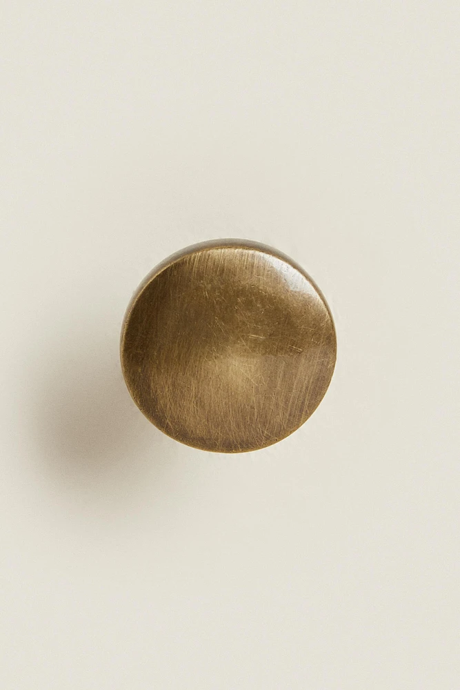 SET OF ROUND BRASS KNOBS (SET OF 2