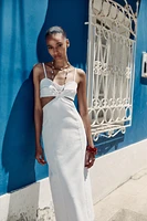 ROBE MIDI EN DENIM AJOURÉE Z1975