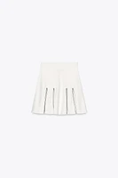 CONTRAST TRIM KNIT MINI SKIRT