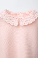 PULL EN MAILLE COL CROCHET