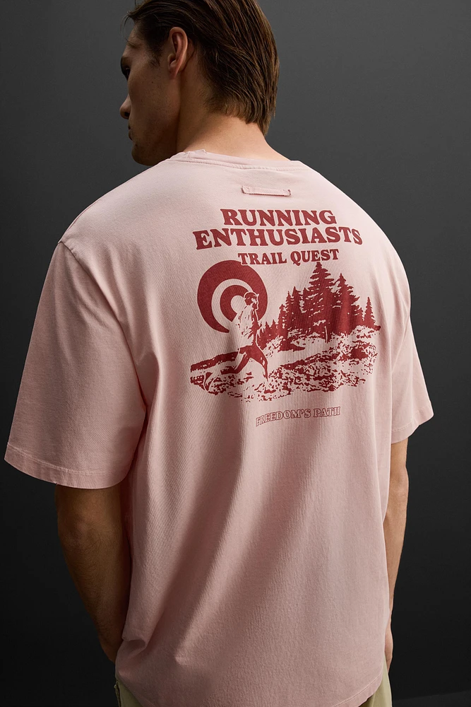 RELAXED FIT RUNNING PRINT T-SHIRT