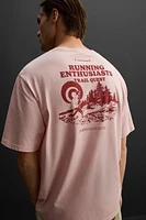 RELAXED FIT RUNNING PRINT T-SHIRT
