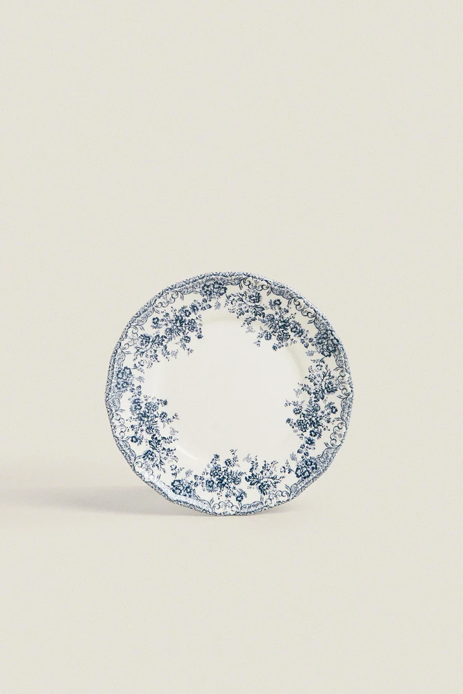 FLORAL EARTHENWARE SIDE PLATE