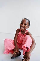 100% LINEN RUFFLED TOP