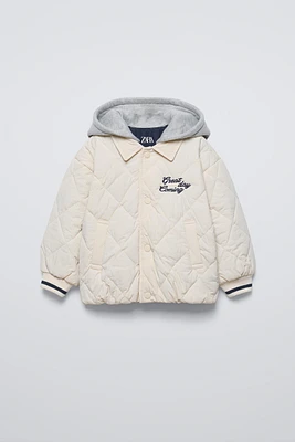 PUFFER JACKET WITH MATCHING HOOD