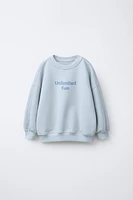 TEXT PRINT SWEATSHIRT